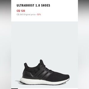 Adidas Black UltraBoost Sneakers